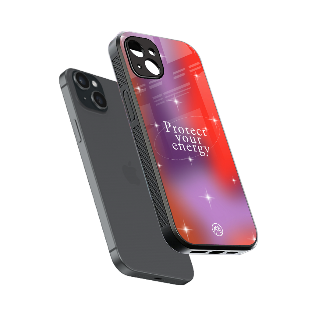 protect your energy back phone cover | glass case for iphone 14 plus