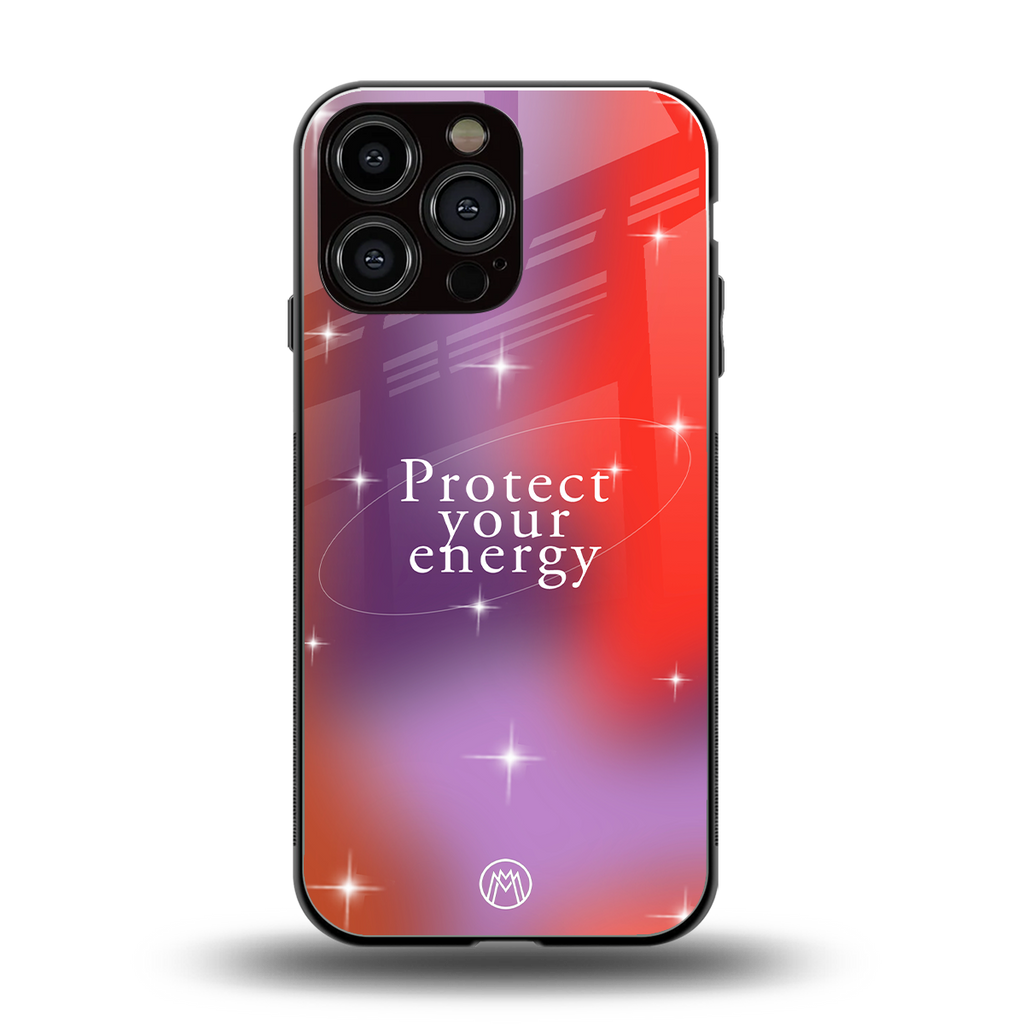 protect your energy back phone cover | glass case for iphone 14 pro max