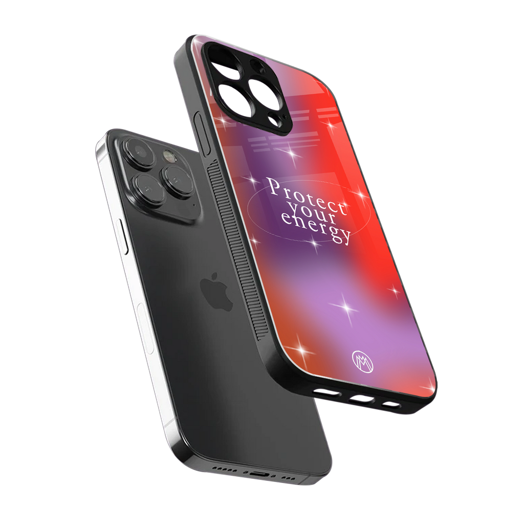 protect your energy back phone cover | glass case for iphone 14 pro max