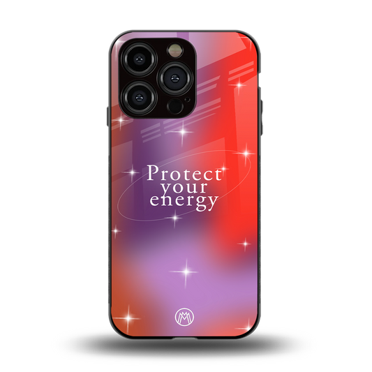 protect your energy back phone cover | glass case for iphone 15 pro
