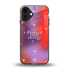 protect your energy back phone cover | glass case for iphone 16 plus