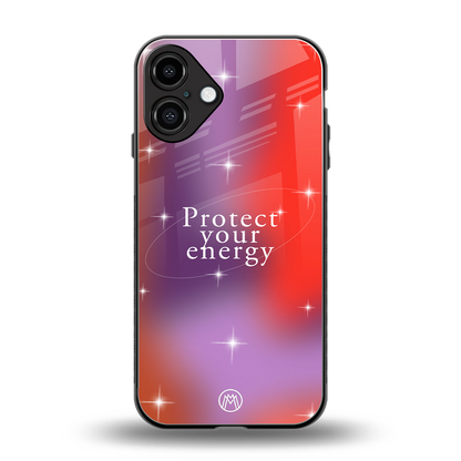 protect your energy back phone cover | glass case for iphone 16 plus