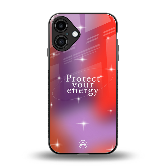 protect your energy back phone cover | glass case for iphone 16 plus