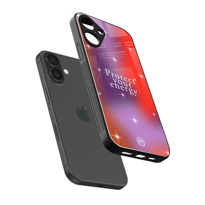 protect your energy back phone cover | glass case for iphone 16 plus