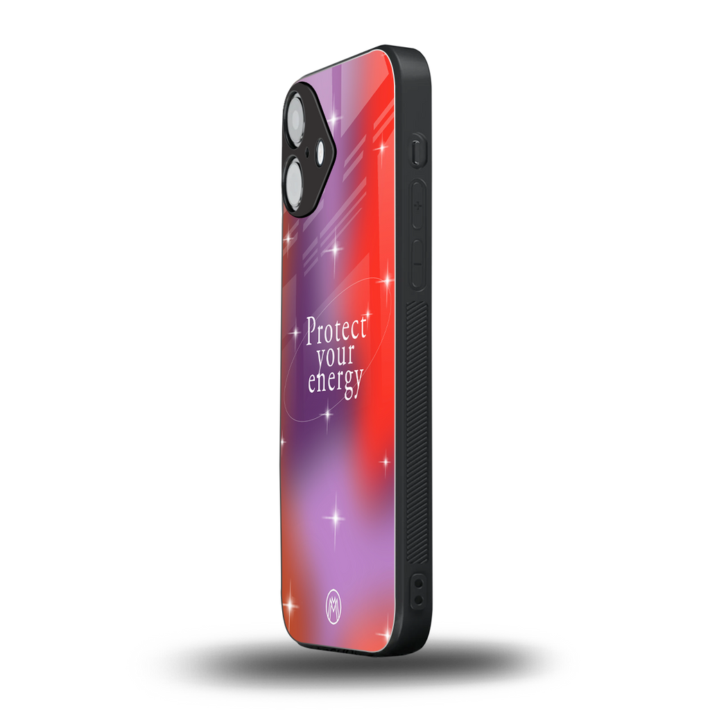 protect your energy back phone cover | glass case for iphone 16 plus