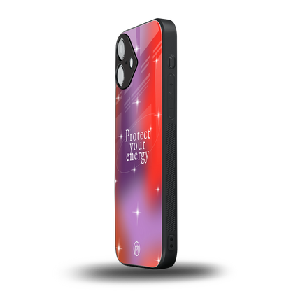 protect your energy back phone cover | glass case for iphone 16 plus