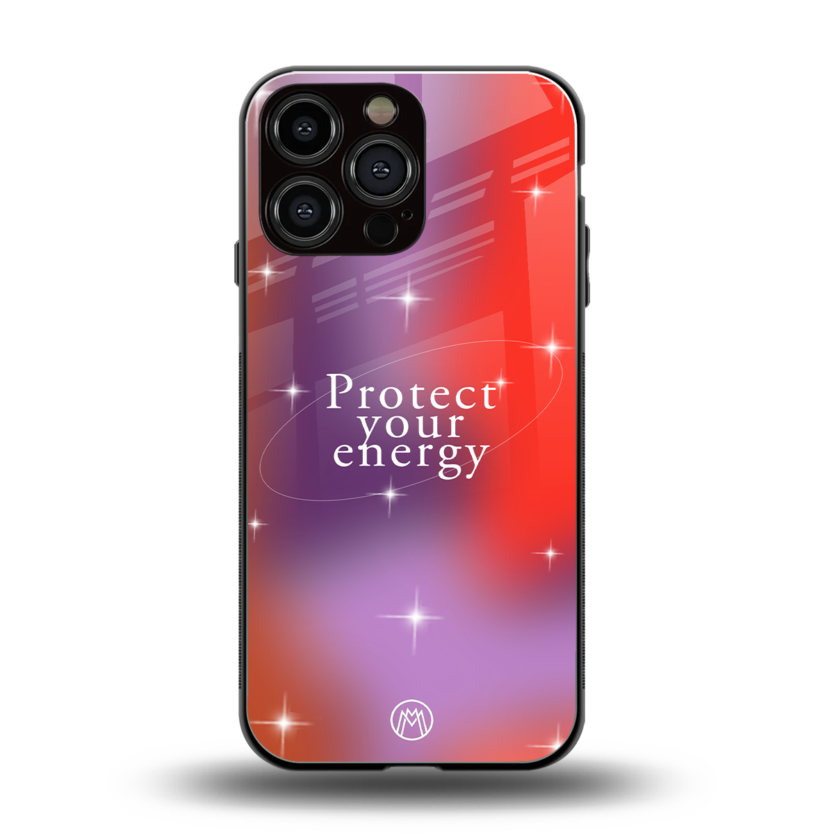 protect your energy back phone cover | glass case for iphone 16 pro max