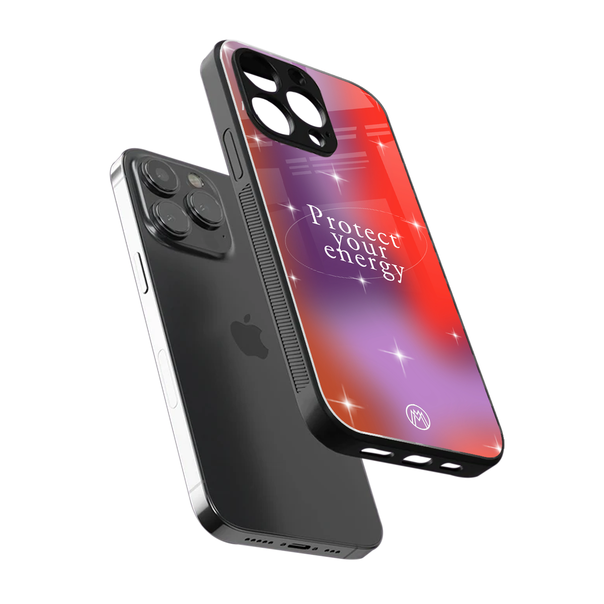 protect your energy back phone cover | glass case for iphone 16 pro max