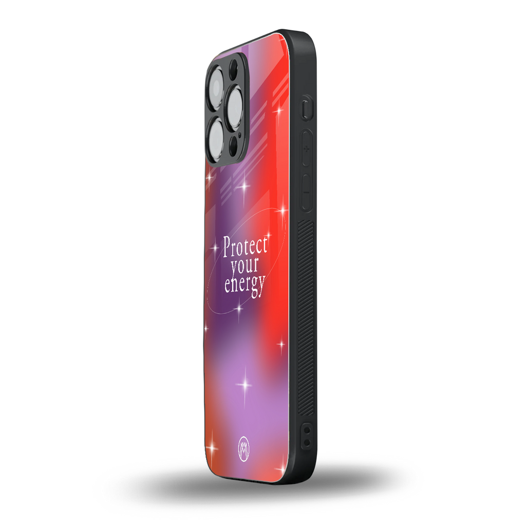 protect your energy back phone cover | glass case for iphone 16 pro max