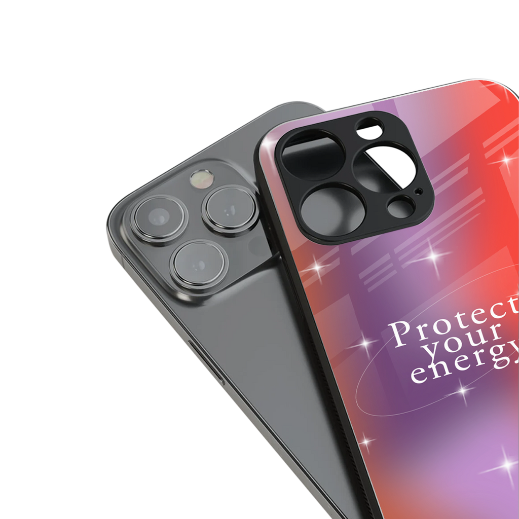 protect your energy back phone cover | glass case for iphone 16 plus