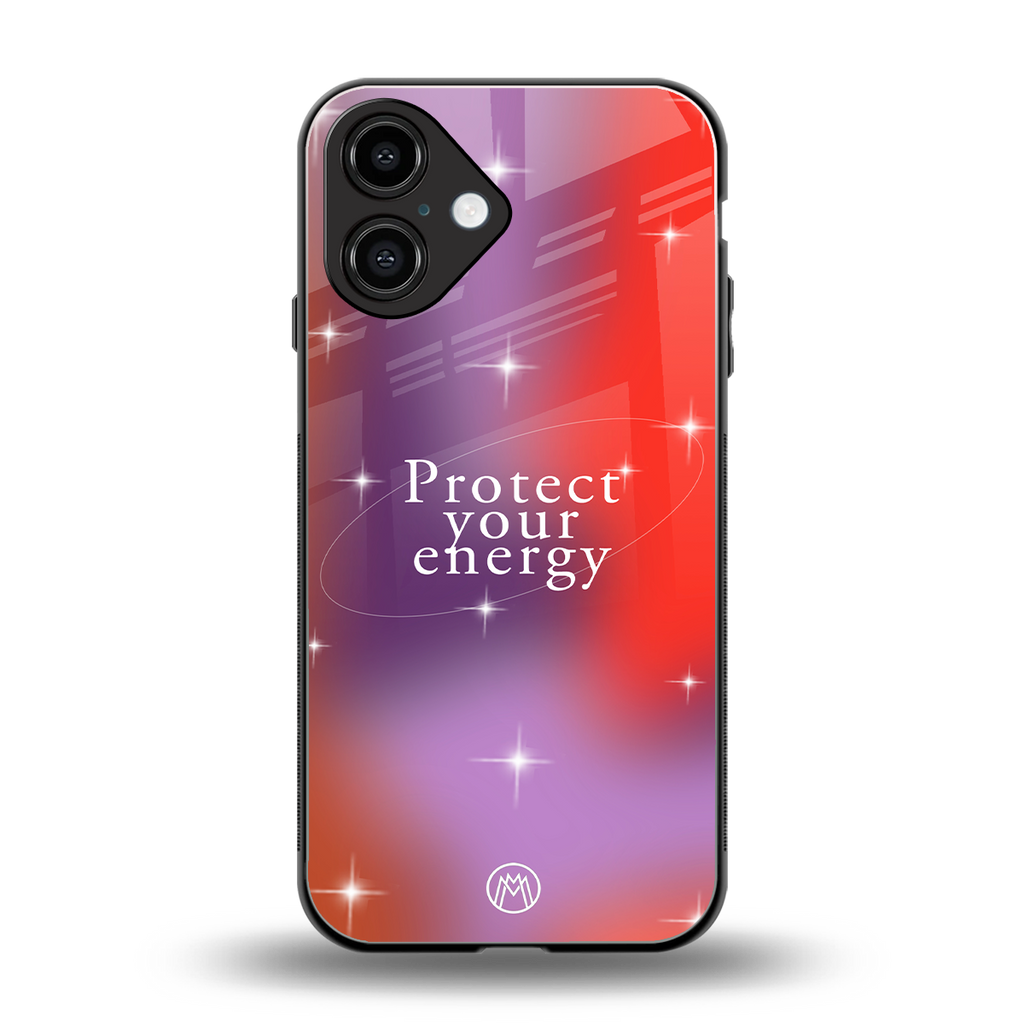 protect your energy back phone cover | glass case for iphone 16