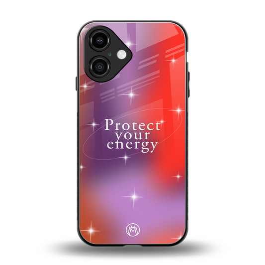 protect your energy back phone cover | glass case for iphone 16
