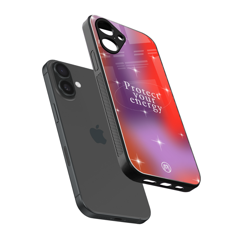 protect your energy back phone cover | glass case for iphone 16