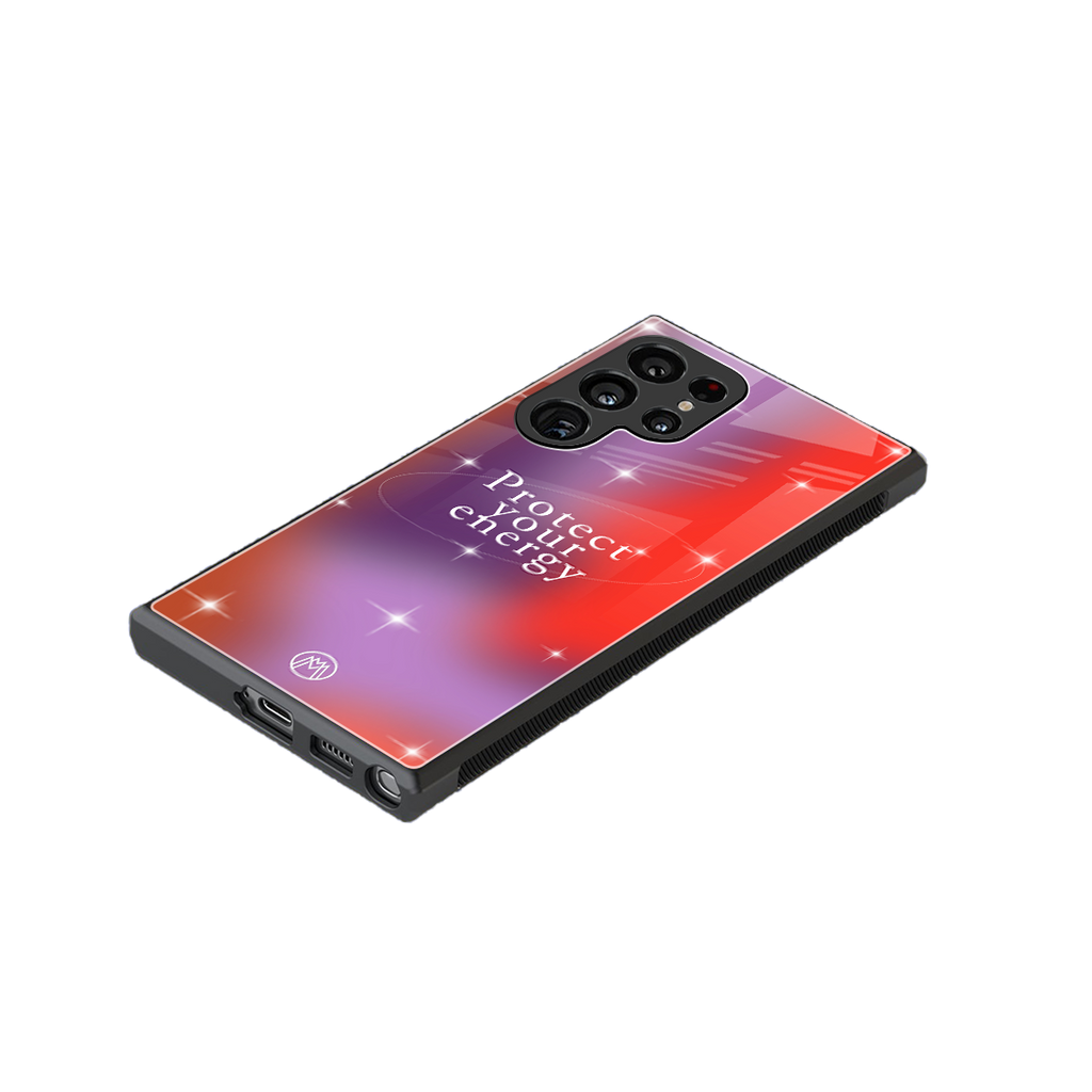 protect your energy back phone cover | glass case for samsung galaxy s23 ultra