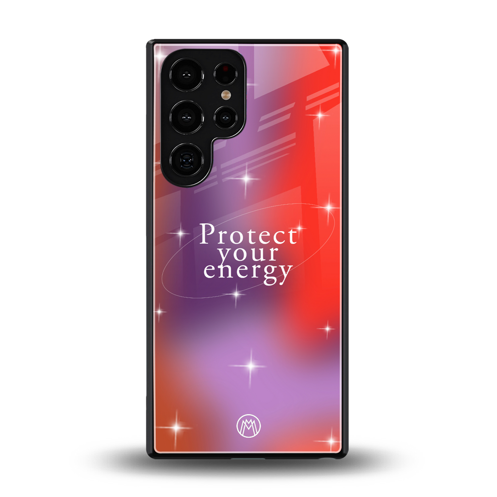 protect your energy back phone cover | glass case for samsung galaxy s25 ultra