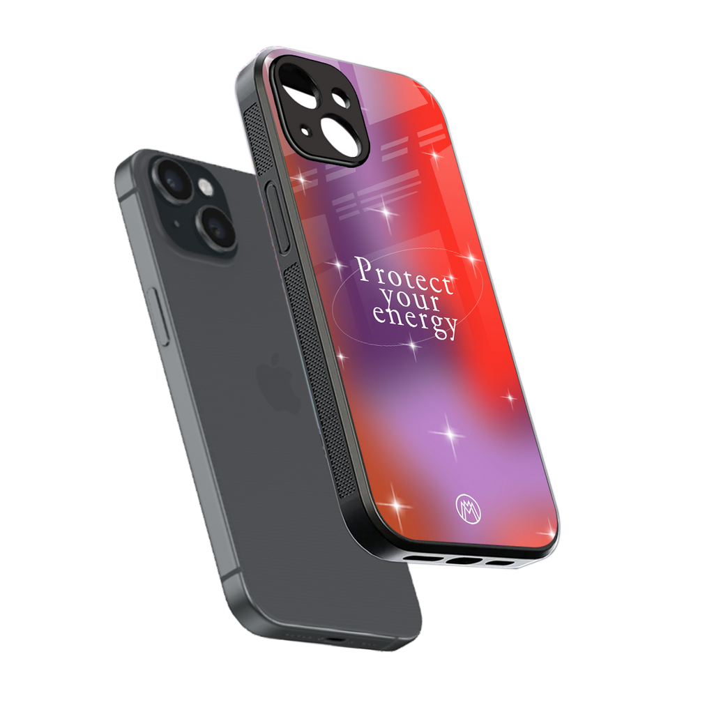 protect your energy back phone cover | glass case for iphone 15