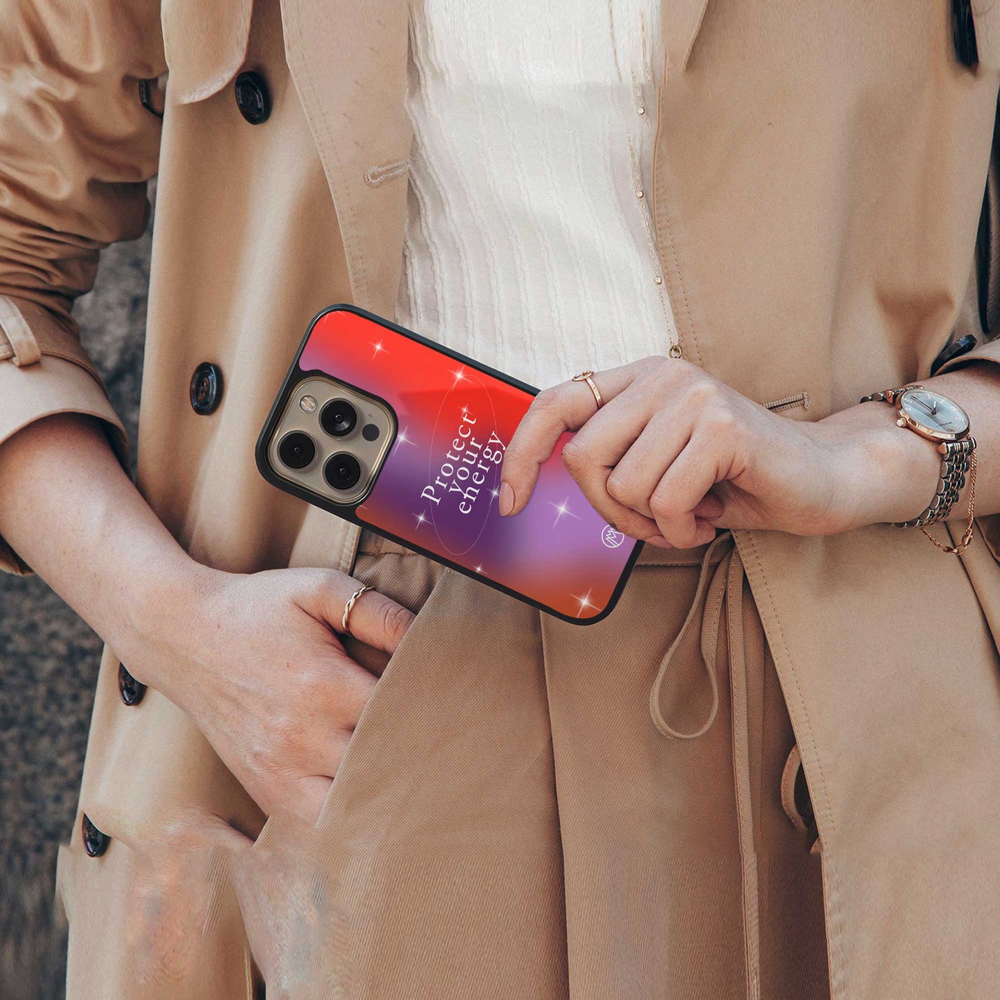 protect your energy back phone cover | glass case for iphone 13