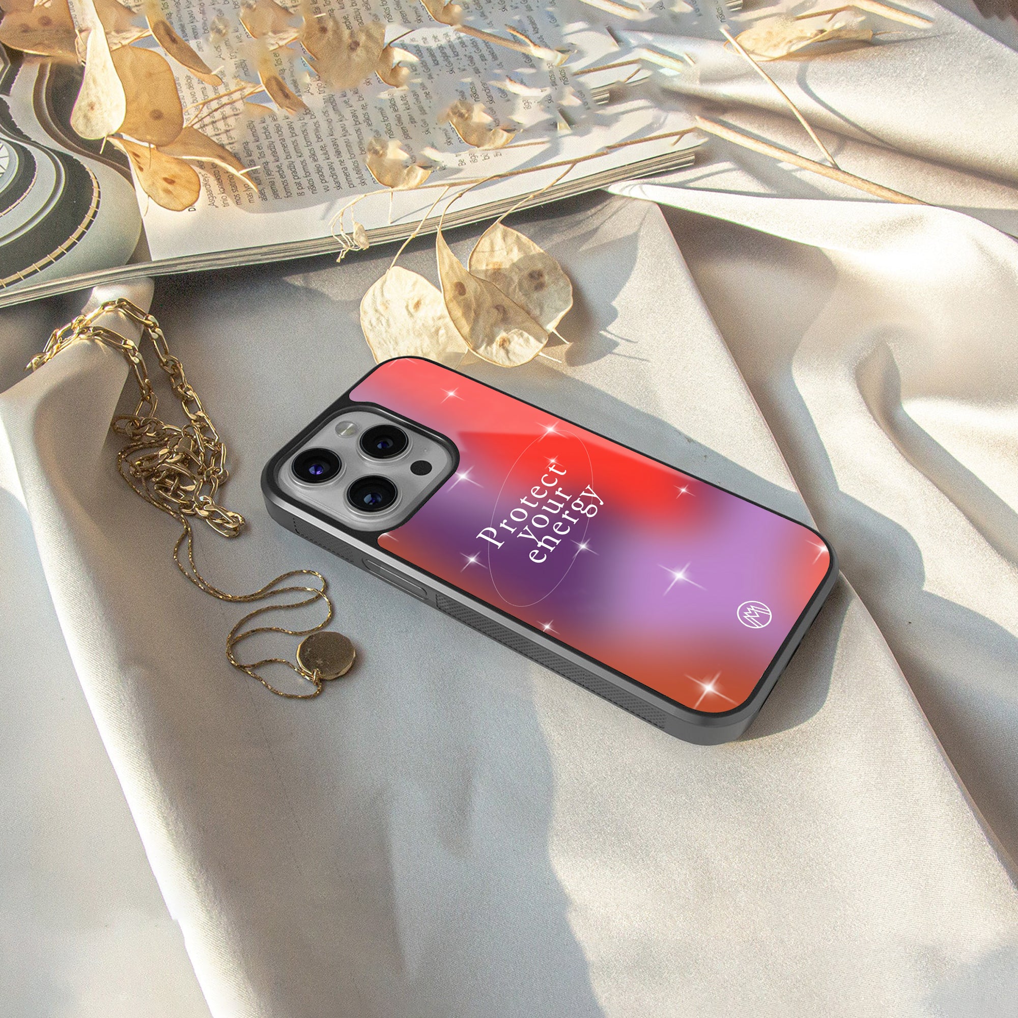protect your energy back phone cover | glass case for iphone 16