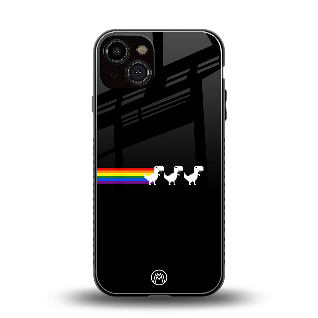 proud dinosaurs dark edition back phone cover | glass case for iphone 13
