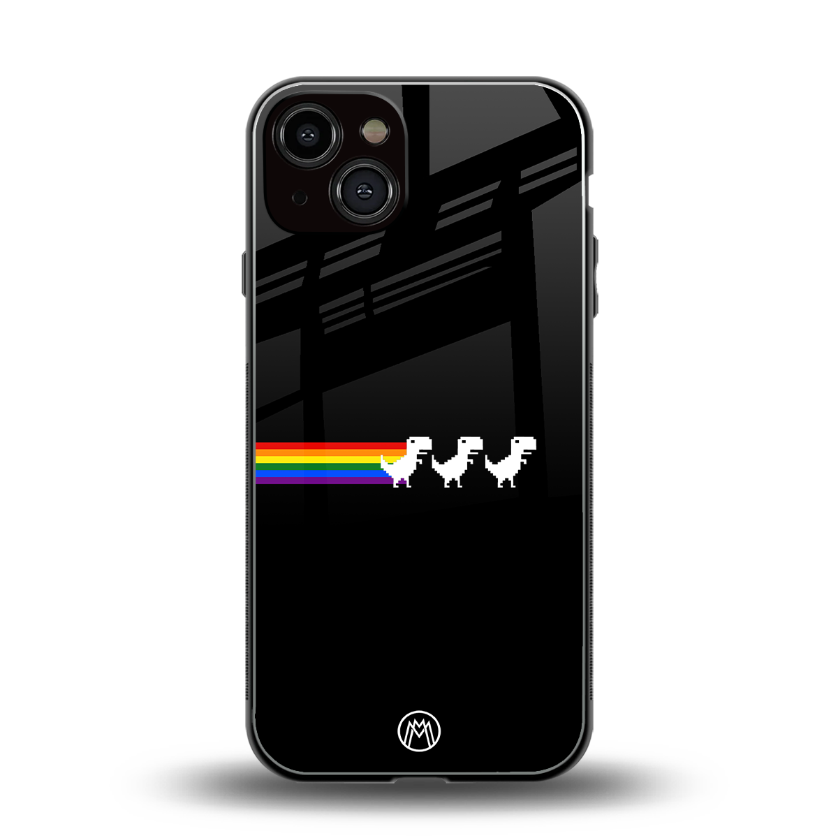 proud dinosaurs dark edition back phone cover | glass case for iphone 13