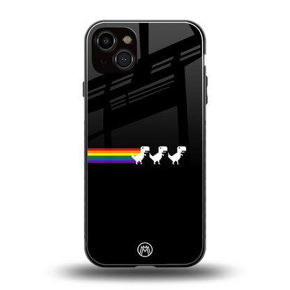 proud dinosaurs dark edition back phone cover | glass case for iphone 14 plus