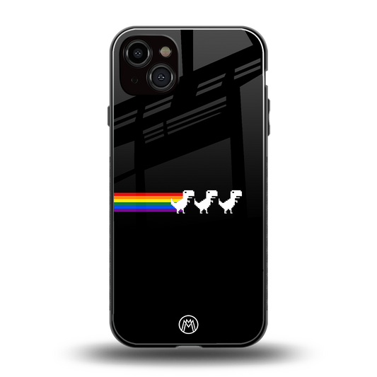 proud dinosaurs dark edition back phone cover | glass case for iphone 14 plus