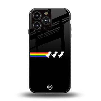 proud dinosaurs dark edition back phone cover | glass case for iphone 14 pro max