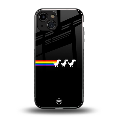 proud dinosaurs dark edition back phone cover | glass case for iphone 15