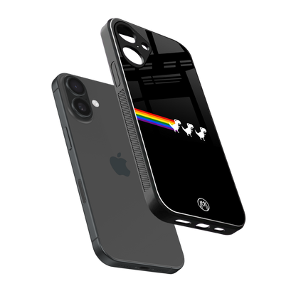proud dinosaurs dark edition back phone cover | glass case for iphone 16 plus