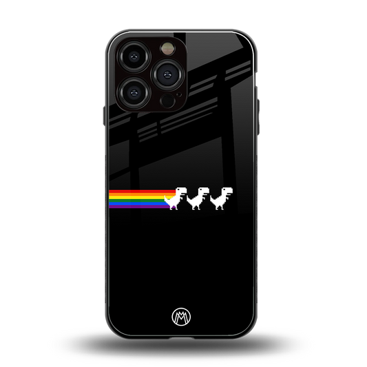 proud dinosaurs dark edition back phone cover | glass case for iphone 16 pro max