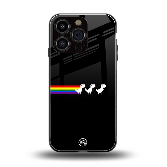 proud dinosaurs dark edition back phone cover | glass case for iphone 16 pro