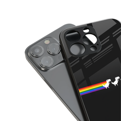 proud dinosaurs dark edition back phone cover | glass case for iphone 16 pro