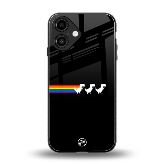 proud dinosaurs dark edition back phone cover | glass case for iphone 16