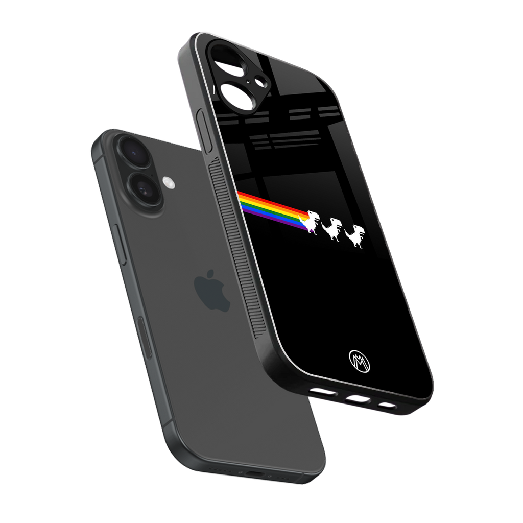 proud dinosaurs dark edition back phone cover | glass case for iphone 16