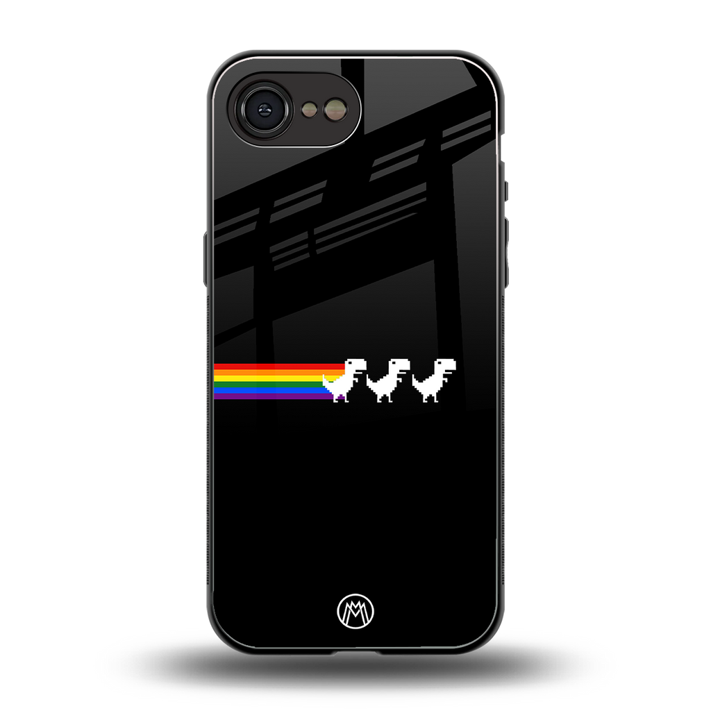 proud dinosaurs dark edition back phone cover | glass case for iphone 16e