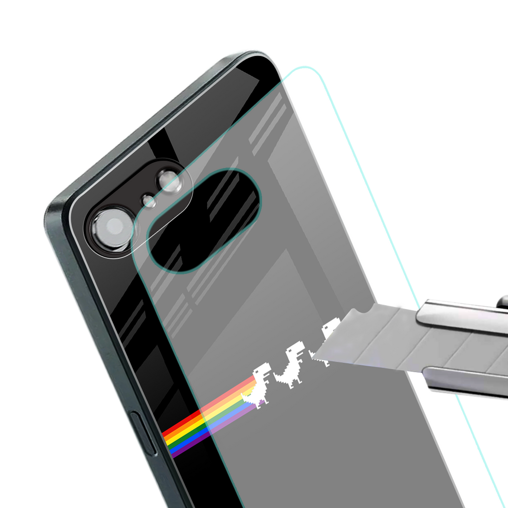 proud dinosaurs dark edition back phone cover | glass case for iphone 16e