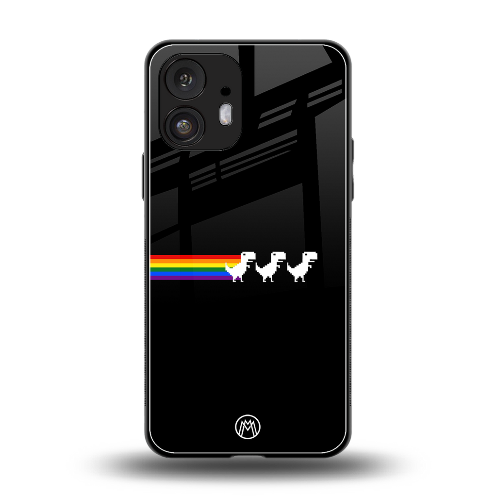 proud dinosaurs dark edition back phone cover | glass case for nothing phone 2