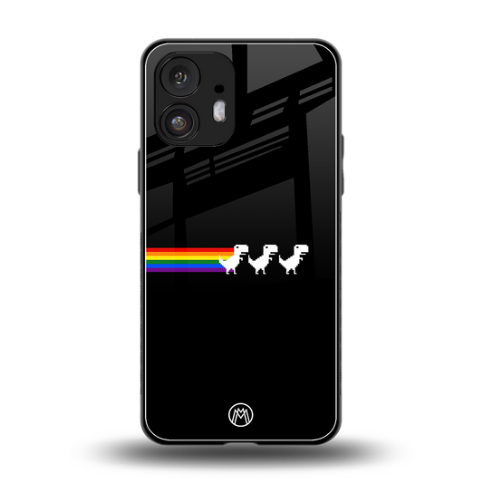 proud dinosaurs dark edition back phone cover | glass case for nothing phone 2