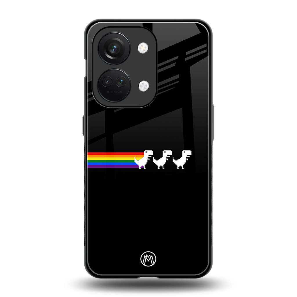 proud dinosaurs dark edition back phone cover | glass case for oneplus nord 3