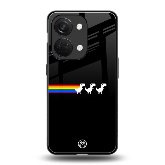 proud dinosaurs dark edition back phone cover | glass case for oneplus nord 3