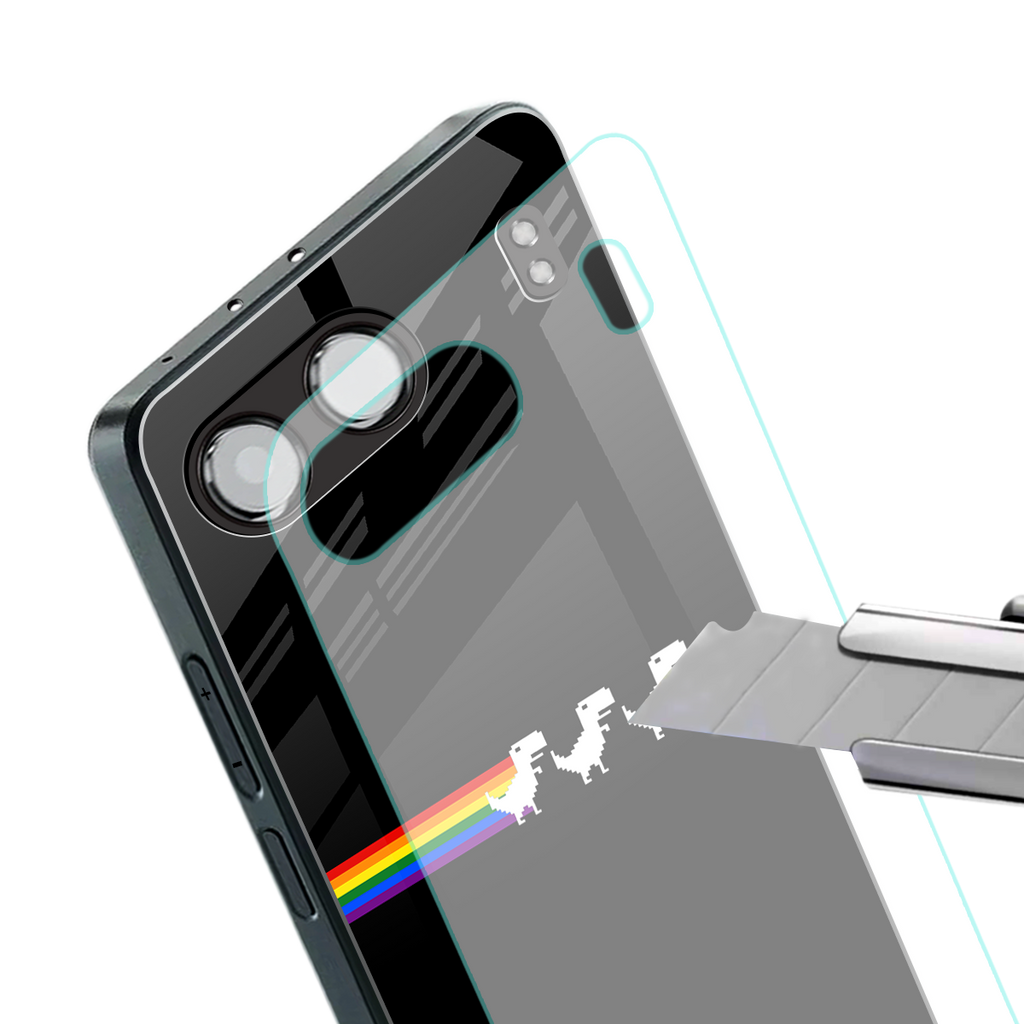 proud dinosaurs dark edition back phone cover | glass case for oneplus nord 4