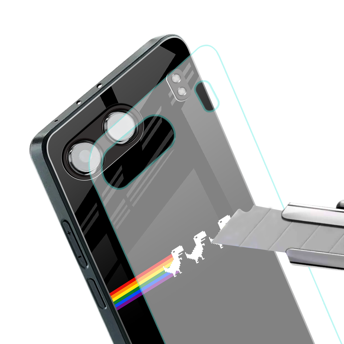 proud dinosaurs dark edition back phone cover | glass case for oneplus nord 4
