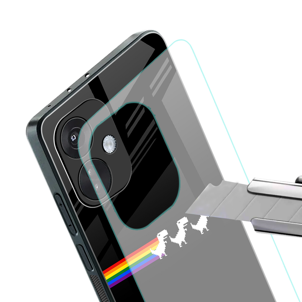 proud dinosaurs dark edition back phone cover | glass case for oneplus nord ce 3