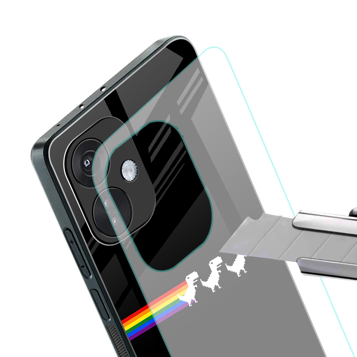 proud dinosaurs dark edition back phone cover | glass case for oneplus nord ce 3