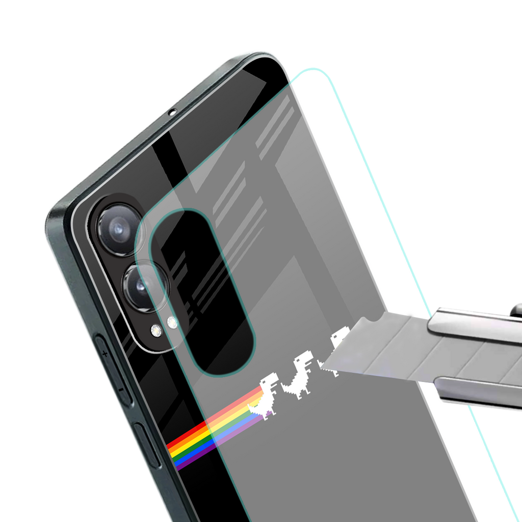 proud dinosaurs dark edition back phone cover | glass case for oneplus nord ce 4 lite