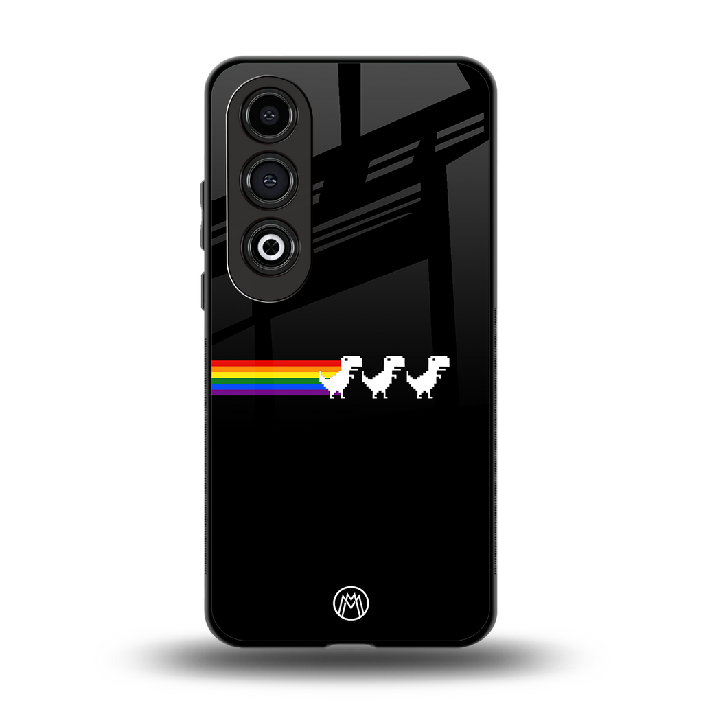 proud dinosaurs dark edition back phone cover | glass case for oneplus nord ce 4