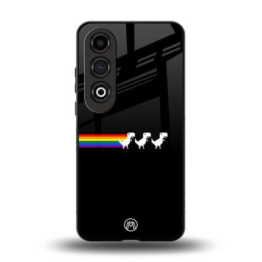 proud dinosaurs dark edition back phone cover | glass case for oneplus nord ce 4