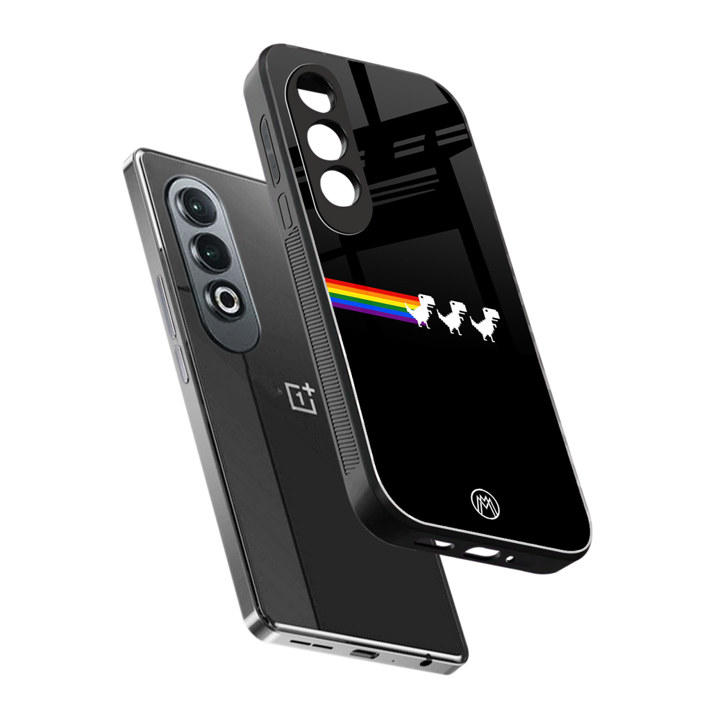 proud dinosaurs dark edition back phone cover | glass case for oneplus nord ce 4
