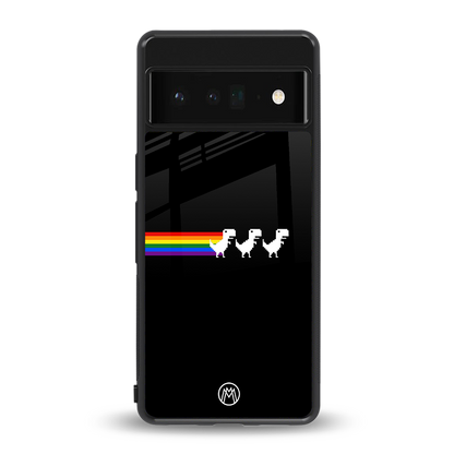 proud dinosaurs dark edition back phone cover | glass case for google pixel 6 pro