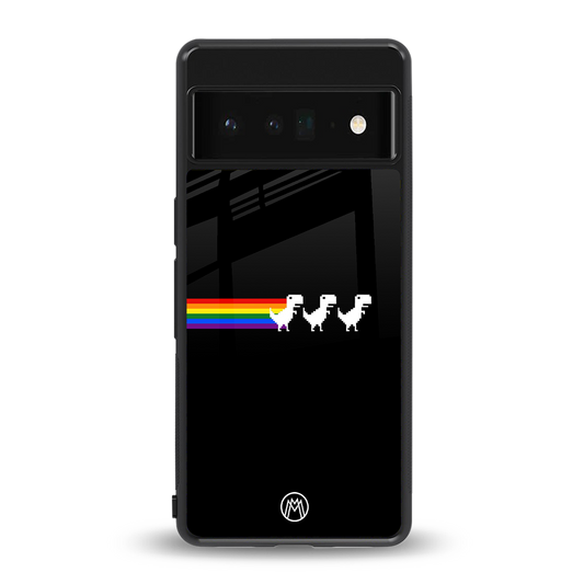 proud dinosaurs dark edition back phone cover | glass case for google pixel 6 pro